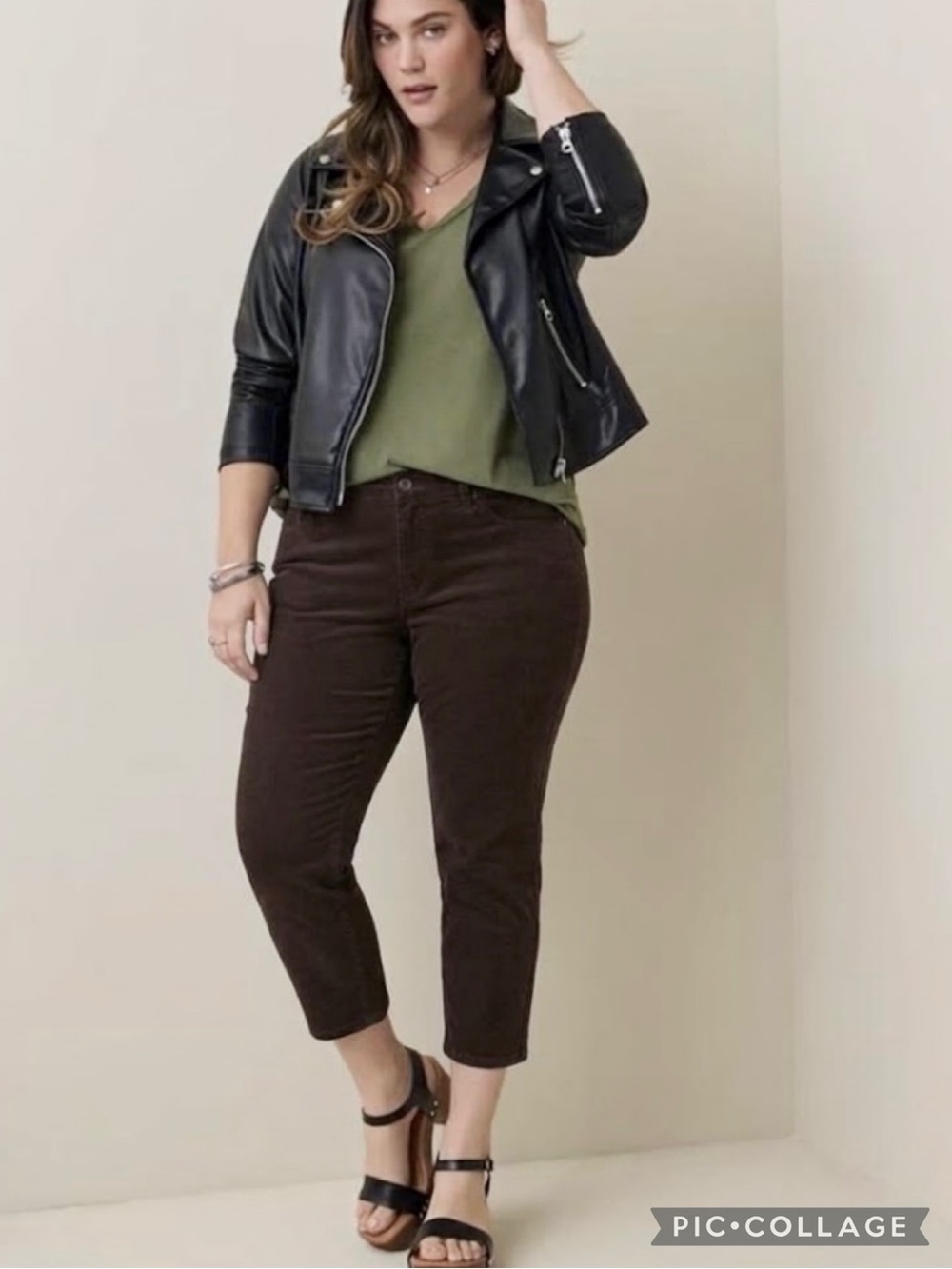 Torrid Crop Aviator Skinny Stretch Twill Mi-rise Java Brown Pants NWT 22